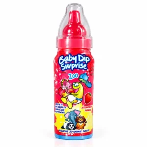 آبنبات پودری طرح شیشه شیر کودک baby dip همراه با فیگور های شانسی
