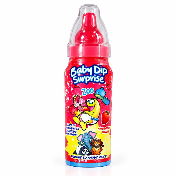0a90571c-32a3-4edc-aa7c-a2b38373b63c آبنبات پودری طرح شیشه شیر کودک baby dip همراه با فیگور های شانسی