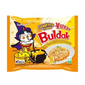 نودل کره ای پنیری با طعم تند مرغ Samyang سامیانگ مدل Quattro Cheese