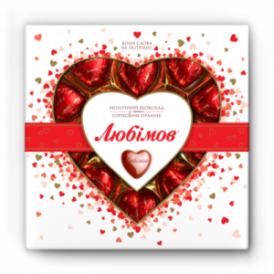 شکلات کادوئی طرح قلبی 125 گرمی میلینیوم طرح with love