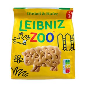 بیسکوییت با جو دوسر لایبنیز مدل باغ وحش 125 گرمی (leibniz)