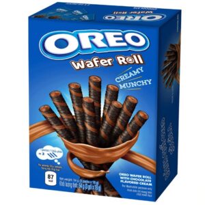 ویفر رولی اورئو با مغز شکلات oreo wafer roll