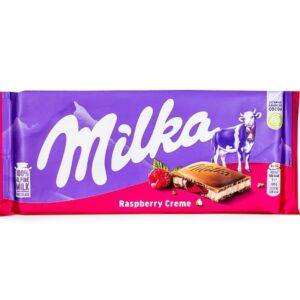 شکلات تخته ای میلکا با مغز کرم تمشک 100 گرم Milka Raspberry creme