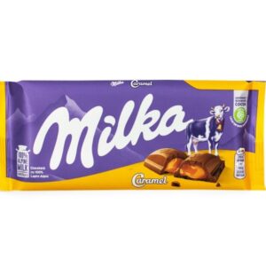 تابلت شکلاتی با مغز کارامل 100 گرم میلکا