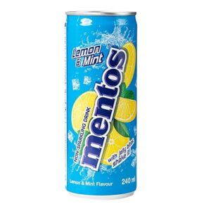 نوشیدنی پالپ دار برند منتوس mentos با طعم لیمو و نعناع