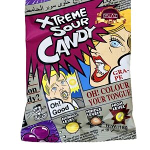 آبنبات ترش پالازی مدل xtreme sour candy طعم انگور