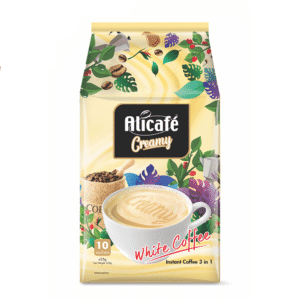 کافی میکس کرمی علی کافه Alicafe مدل White Coffee بسته 10 ساشه