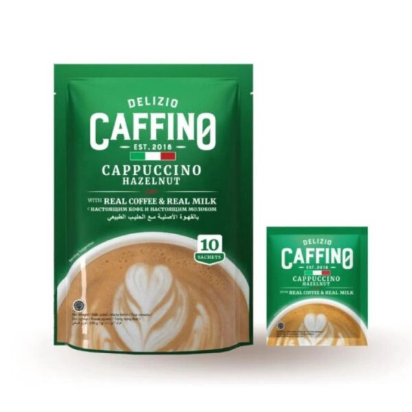 کاپوچینو فندقی کافینو Delizio Hazelnut بسته 10 عددی ( سبز )
