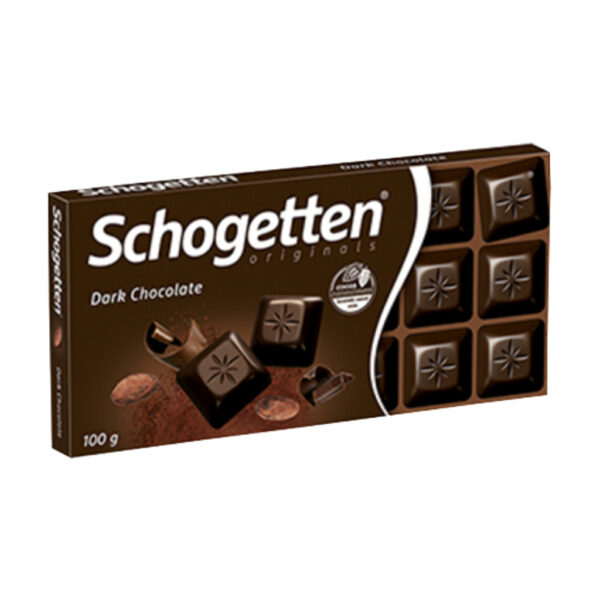 شکلات تخته ای شوگوتن با مغز شکلات تلخ (۱۰۰ گرم) schogetten