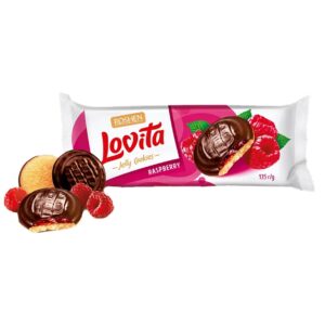 کوکی لاویتا با لایه ژله تمشک و روکش شکلاتی 135 گرم روشن ROSHEN lovita