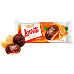 کوکی لاویتا با لایه ژله پرتقال و روکش شکلاتی 135 گرم روشن ROSHEN lovita