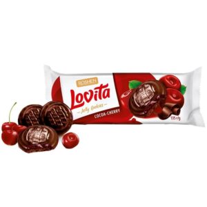 کوکی لاویتا با لایه ژله آلبالو و روکش شکلاتی 135 گرم روشن ROSHEN lovita