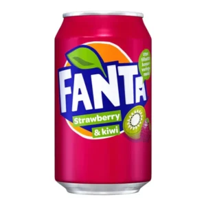 نوشابه آلمانی فانتا با طعم توت فرنگی و کیوی 330 میل Fanta Strawberry kiwi