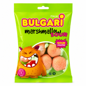 مارشمالو شکری ایتالیایی بولگاری BULGARI مدل هلو 75 گرم