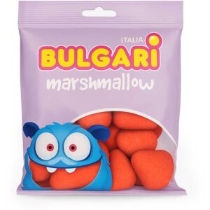 مارشمالو شکری ایتالیایی بولگاری BULGARI مدل توت فرنگی 75 گرم