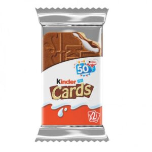 بیسکویت شکلاتی با مغز کرم شیری و کاکائویی کاردز کیندر