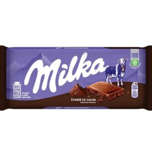 تابلت شکلات شیری با مغز موس شکلاتی ۱۰۰ گرمی میلکا Crema Cu Cacao