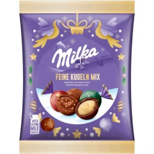 شکلات پرالین توپی میکس میلکا پاکتی 136 گرم MILKA