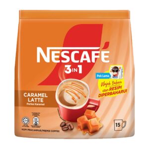 قهوه فوری 3 در 1 نسکافه Nescafe مدل لاته کارامل Latte Caramel (اورجینال)