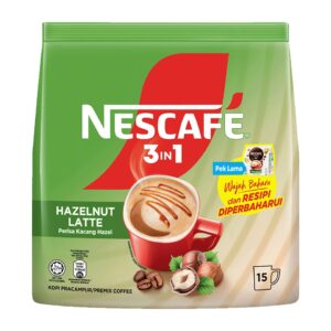 قهوه فوری 3 در 1 نسکافه Nescafe مدل لاته فندق Latte Hazelnut (اورجینال)