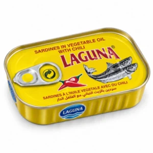 کنسرو ساردین تند لاگونا Laguna در روغن گیاهی با فلفل چیلی