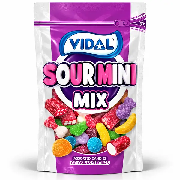 05996ff6-0979-4c17-8acd-b82148df0b95 پاستیل ترش ویدال Sour Mini Mix مخلوط 180 گرم