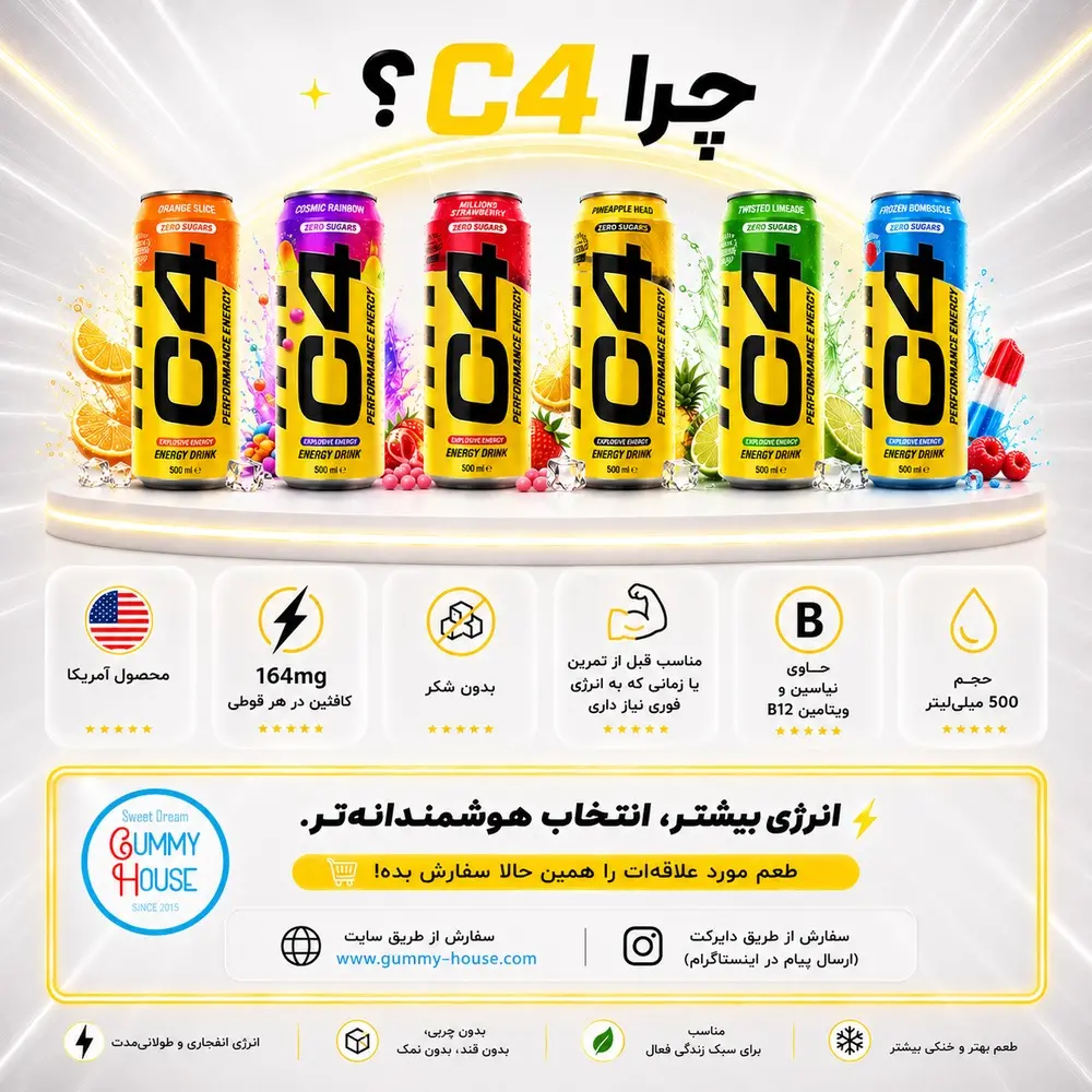 خرید نوشیدنی انرژی‌زا C4 از گامی هاوس