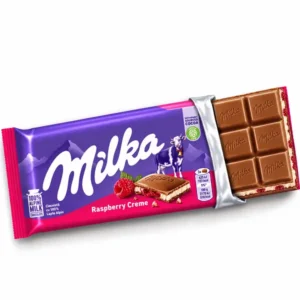 شکلات تخته ای میلکا با مغز کرم تمشک 100 گرم Milka Raspberry creme