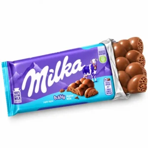 شکلات تخته ای میلکا بابلی حبابی شکلاتی
