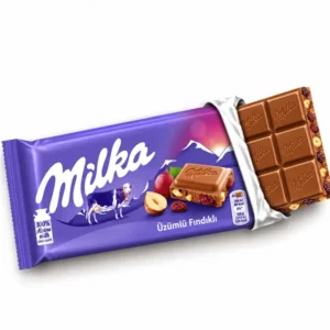 شکلات میلکا فندق و کشمش