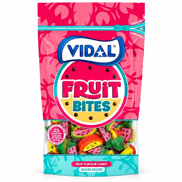 8f6624cb-1af8-44a6-b8c1-eb60cbaabb40 پاستیل بدون گلوتن اسپانیایی ویدال Vidal Jelly fruit bite مدل هندوانه