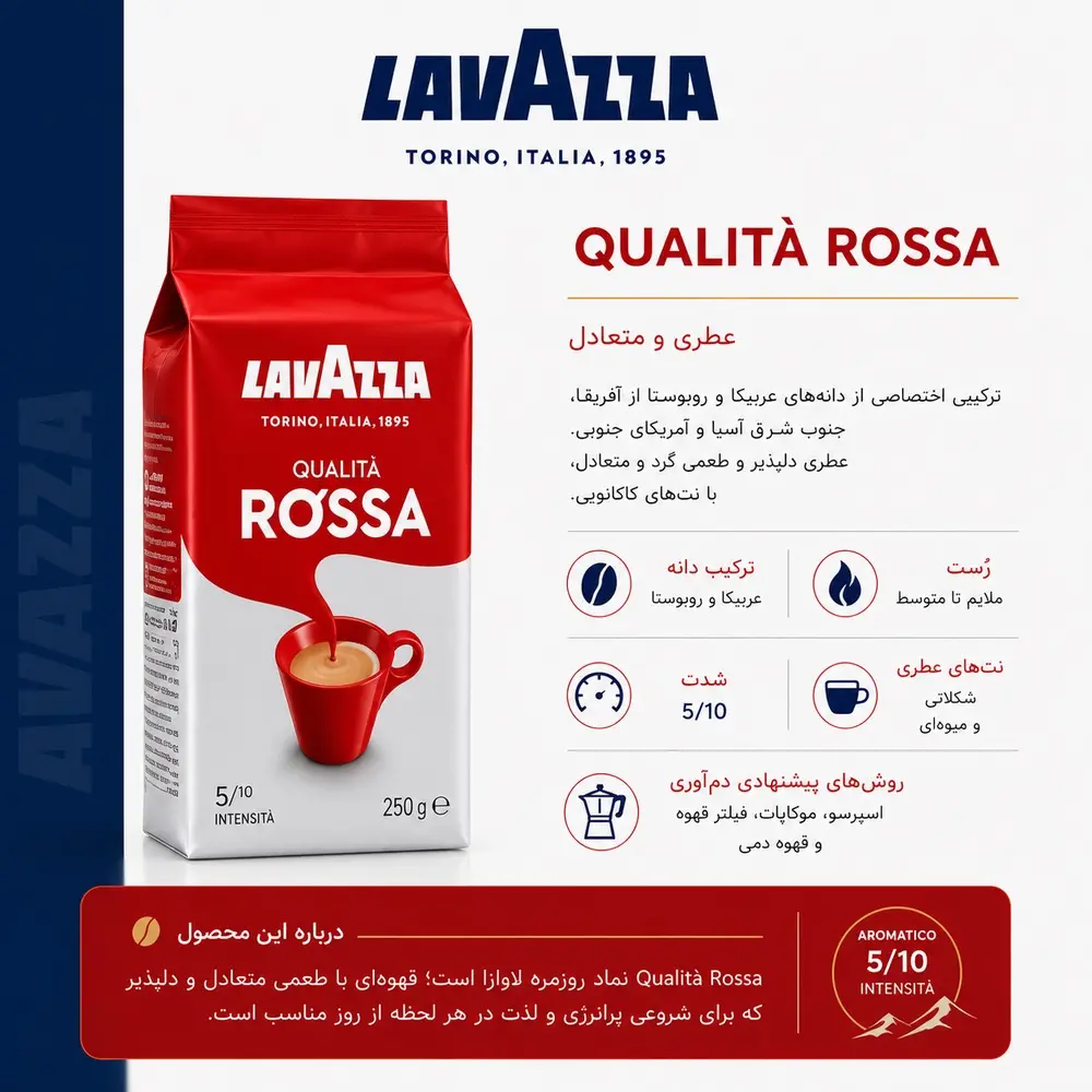 قهوه آسیاب شده لاوازا Qualità Rossa