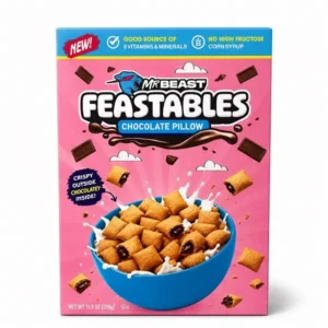 کورن فلکس ساده با مغز شکلات مستر بیست - Feastables وزن 310 گرم