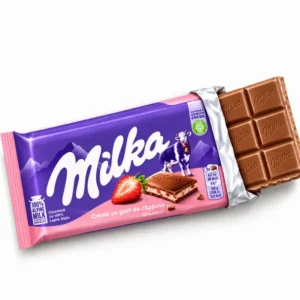 شکلات میلکا با کرم توت فرنگی 100 گرم