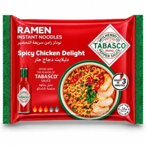 نودل رامن فوری تاباسکو با طعم مرغ تند مدل Spicy Chicken Delight وزن ۷۵ گرم