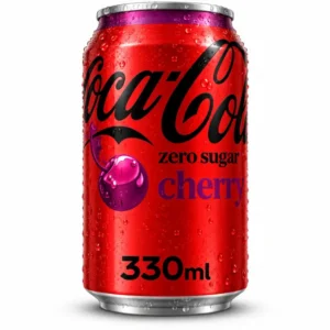 نوشابه کوکاکولا رژیمی با طعم گیلاس مدل Cherry حجم ۳۳۰ میلیلیتر