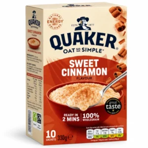 اوتمیل فوری کواکر Quaker طعم دارچین شیرین - 330 گرم