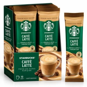 ساشه کافه لاته فوری بسته 10 عددی استارباکس STARBUCKS caffe latte