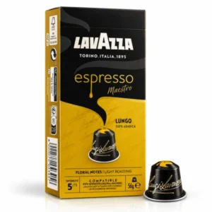 کپسول قهوه لاوازا اسپرسو مائسترو لونگو ۱۰۰٪ عربیکا سازگار با نسپرسو Lavazza Espresso Maestro Lungo