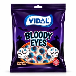 پاستیل چشم خونی ویدال Vidal Bloody Eyes طعم توت‌فرنگی وزن 90 گرم