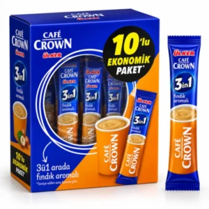 کافی میکس Ulker Cafe Crown (اولکر کافه کرون) 3 در ۱ با کرم فندق 10 تایی