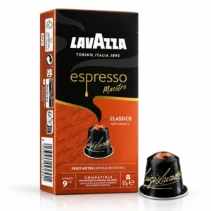 کپسول قهوه لاوازا اسپرسو مائسترو کلاسیکو ۱۰۰٪ عربیکا سازگار با نسپرسو Lavazza Espresso Maestro Classico
