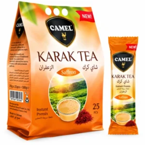 چای کرک کمل camel مدل زعفران saffron وزن 500 گرم