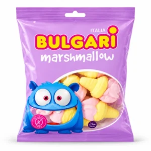 مارشمالو شکری ایتالیایی بولگاری BULGARI مدل بستنی 75 گرم