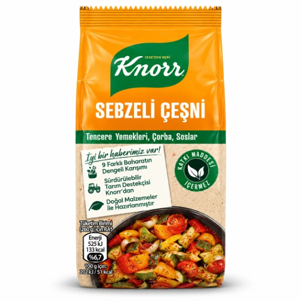 resized_40b7126e-0931-494b-97fa-61dbf8d1df4b ادویه و چاشنی مخصوص سبزیجات کنور Knorr Sebzeli Cesni وزن 65 گرم