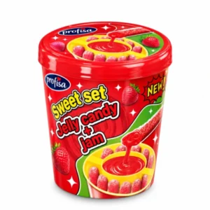 پاستیل سطلی با سس ترش ( توت فرنگی )