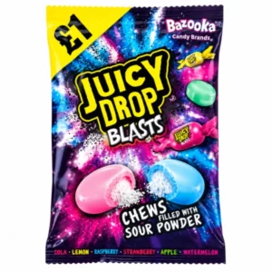 آبنبات ترش میوه ای Juicy Drop Blasts جوسی دراپ 120 گرم