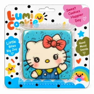 کوکی دست‌ساز لومی کوکی Lumi Cookie طرح هلو کیتی آبی