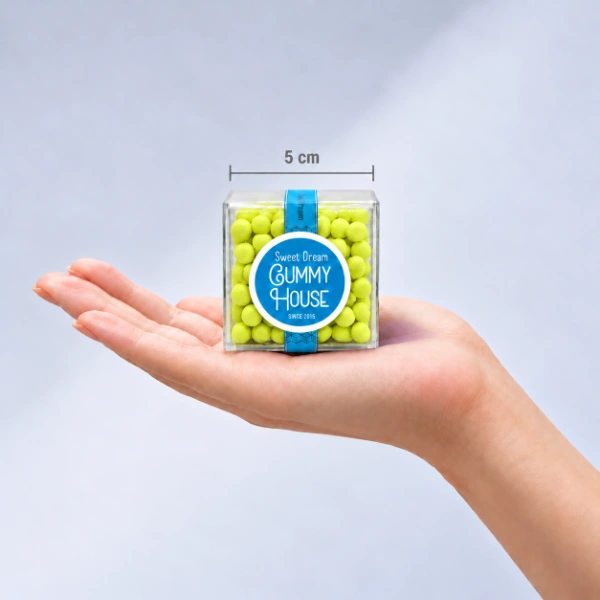 resized_Lime candy pellets in Gummy House box بابل تی مروارید تاپیوکا سیب سبز