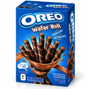 ویفر رولی اورئو با مغز شکلات oreo wafer roll
